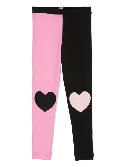 Wauw Capow By Bangbang Kids' Sweet Knees Block Cotton Leggings In Black