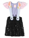 Shop Wauw Capow By Bangbang Turtle Doves Overall Dress In Black
