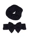 Wauw Capow By Bangbang Two-pack Glitter Hair Bands In Black