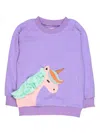 Wauw Capow By Bangbang Uma Unicorn Sweatshirt In Purple