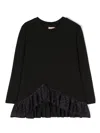 Wauw Capow By Bangbang Violet Glitter Long-sleeves T-shirt In Black