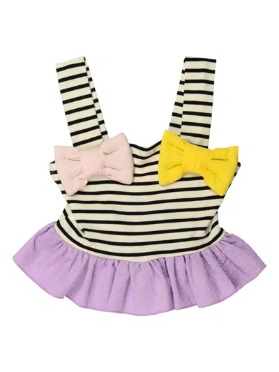 Wauw Capow By Bangbang Kids' Zoey Bow Top In Black