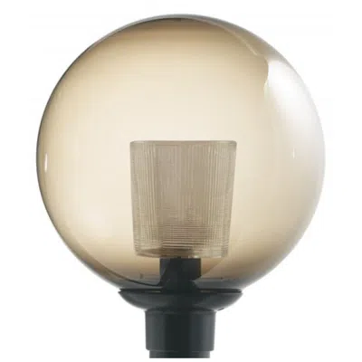 Wave Lighting 10" Acrylic Globe Smoke Post Top Light Black Fitter