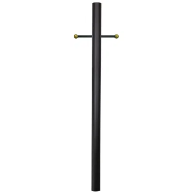 Wave Lighting 10' Black Direct Burial Lamp Post With Cross Arm