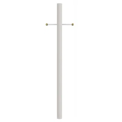 Wave Lighting 10' White Direct Burial Lamp Post With Cross Arm
