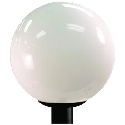 Wave Lighting 12" Poly Globe Opal 4000k Post Top Light With Black Fitt