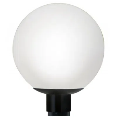 Wave Lighting 14" Poly Globe Opal 4000k Post Top Light With Black Fitt
