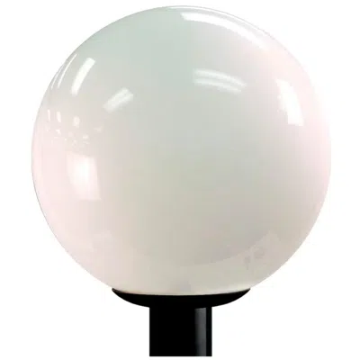 Wave Lighting 18" Poly Globe Opal 4000k Post Top Light With Black Fitt