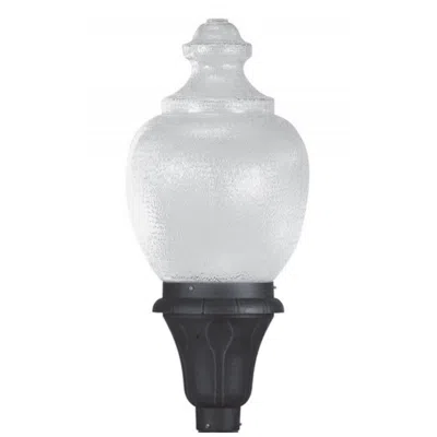 Wave Lighting 31" Park Place Acorn Post Top Light Clear Poly, Black