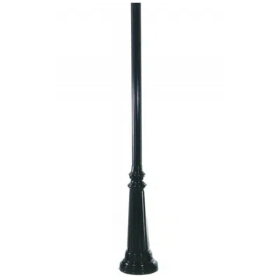 Wave Lighting 8' Black Light Surface Mount 2-piece Snap Together Post