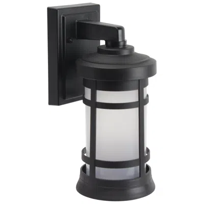 Wave Lighting Artisan 13" 3000k Black Outdoor Wall Light With Frosted