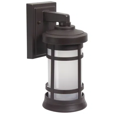 Wave Lighting Artisan 13" 3000k Bronze Outdoor Wall Light With Frosted