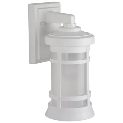 Wave Lighting Artisan 13" 4000k White Outdoor Wall Light With Frosted