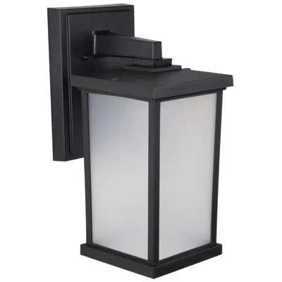 Wave Lighting Artisan 14" 3000k Black Outdoor Wall Light With Frosted