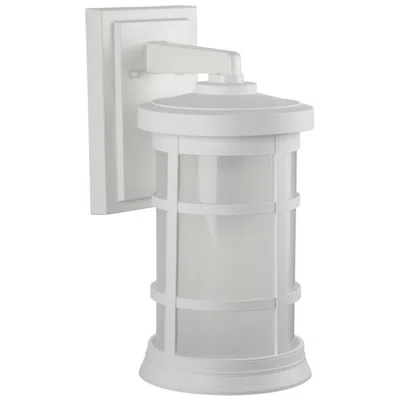 Wave Lighting Artisan 15" 3000k White Outdoor Wall Light With Frosted
