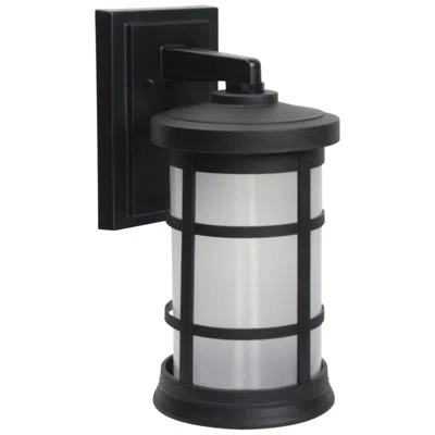 Wave Lighting Artisan 15" 4000k Black Outdoor Wall Light With Frosted
