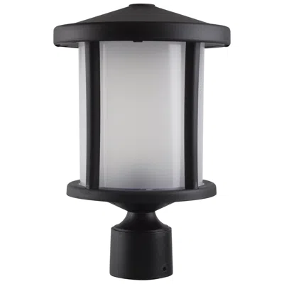 Wave Lighting Artisan Round 3000k Black Post Top With Frosted Diffuser