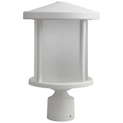Wave Lighting Artisan Round 3000k White Post Top With Frosted Diffuser
