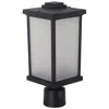 Wave Lighting Artisan Square 3000k Black Post Top With Frosted Diffuser