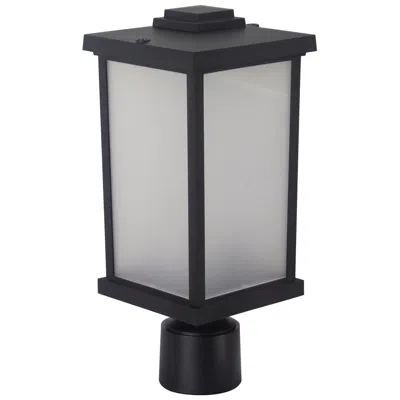 Wave Lighting Artisan Square 3000k Black Post Top With Frosted Diffuser