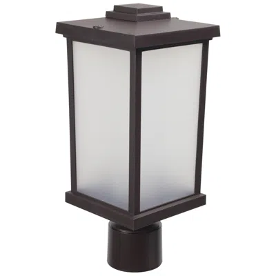 Wave Lighting Artisan Square 3000k Bronze Post Top With Frosted Diffuser