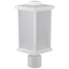 Wave Lighting Artisan Square 3000k White Post Top With Frosted Diffuser