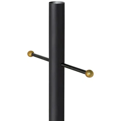 Wave Lighting Black 96" High Cross Arm Outdoor Direct Burial Lamp Post