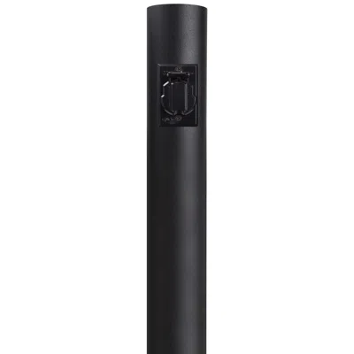 Wave Lighting Black 96" High Outdoor Direct Burial Lamp Post With Outlet