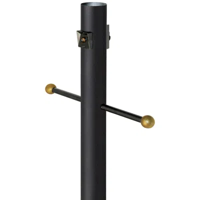 Wave Lighting Black 96"h Cross Arm Outlet Dusk-to-dawn Inground Lamp Post