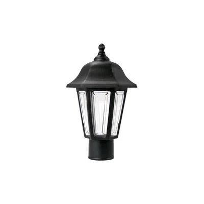 Wave Lighting Brentwood 15.5" High Black Finish Traditional Outdoor Post Mount Light