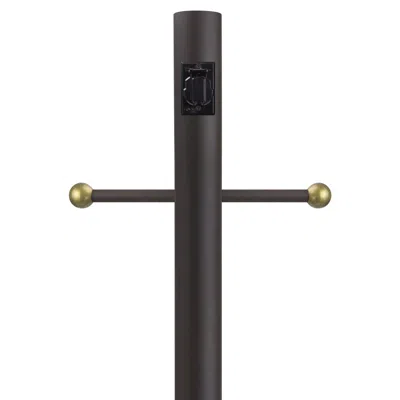 Wave Lighting Bronze 84" High Cross Arm Outlet Direct Burial Lamp Post