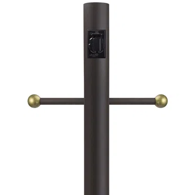 Wave Lighting Bronze 96" High Cross Arm Outlet Direct Burial Lamp Post