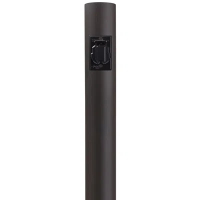 Wave Lighting Bronze 96" High Outdoor Direct Burial Lamp Post With Outlet