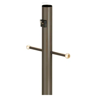 Wave Lighting Bronze 96"h Cross Arm Dusk-to-dawn Direct Burial Lamp Post