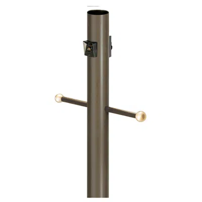 Wave Lighting Bronze 96"h Cross Arm Outlet Dusk-to-dawn Inground Lamp Post