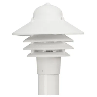 Wave Lighting Nautical White Lr12c Post Top Light Clear Prismatic Lens