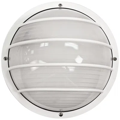 Wave Lighting Wave Nautical 10 1/4" High Round White Outdoor Ceiling Or Wall Light