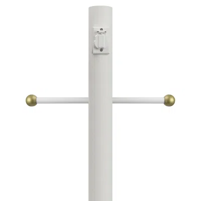 Wave Lighting White 84" High Cross Arm Outlet Direct Burial Lamp Post