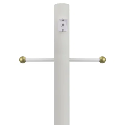 Wave Lighting White 84"h Cross Arm Dusk-to-dawn Direct Burial Lamp Post