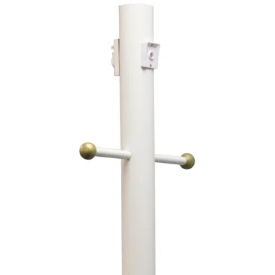 Wave Lighting White 96"h Cross Arm Outlet Dusk-to-dawn Inground Lamp Post