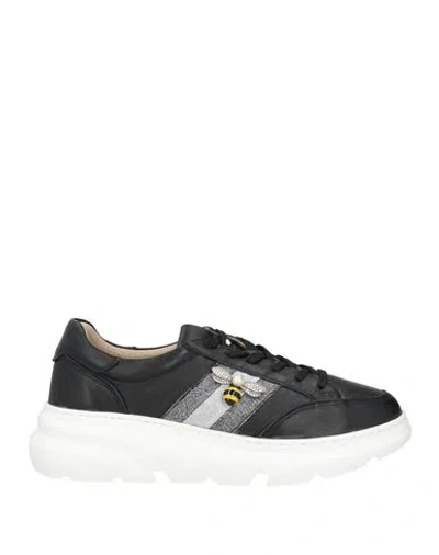 Wave Woman Sneakers Black Size 8 Leather