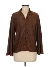 Waverles Long Sleeve Blouse In Brown