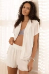 Waverles Pleats Please Short Pajama Set In White