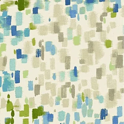 Waverly 100% Cotton Duck 45" Width Squares Turquoise Color Sewing Fabric By The Yard D035g0701 In Teal
