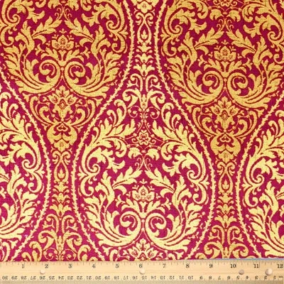 Waverly 100% Cotton Duck 54" Paisley Red Print Sewing Fabric By The Yard (d013g0115)