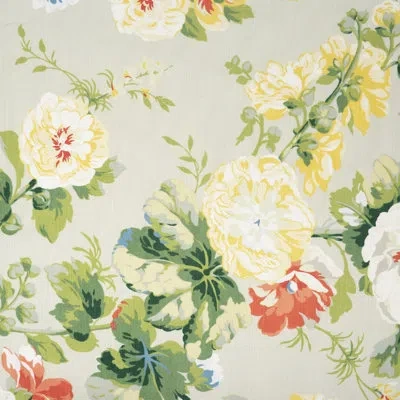 Waverly 100% Cotton Poppy Alcea, Cut By Yard In Beige