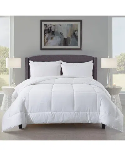Waverly 400 Thread Count Luxe Cotton Cover Down Alternative Comforter In White