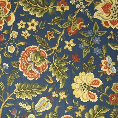 Waverly 60" Imperial Dress Jewel 100% Cotton Slub Digital Print Fabric, Cut By The Yard In Multicolor,blue