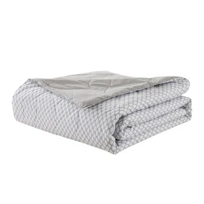 Waverly Antimicrobial Cotton Reversible Down Alternative Blanket In Gray