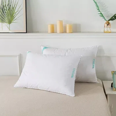 Waverly Antimicrobial Treated 233 Thread Count Cotton White Duck Down Pillow